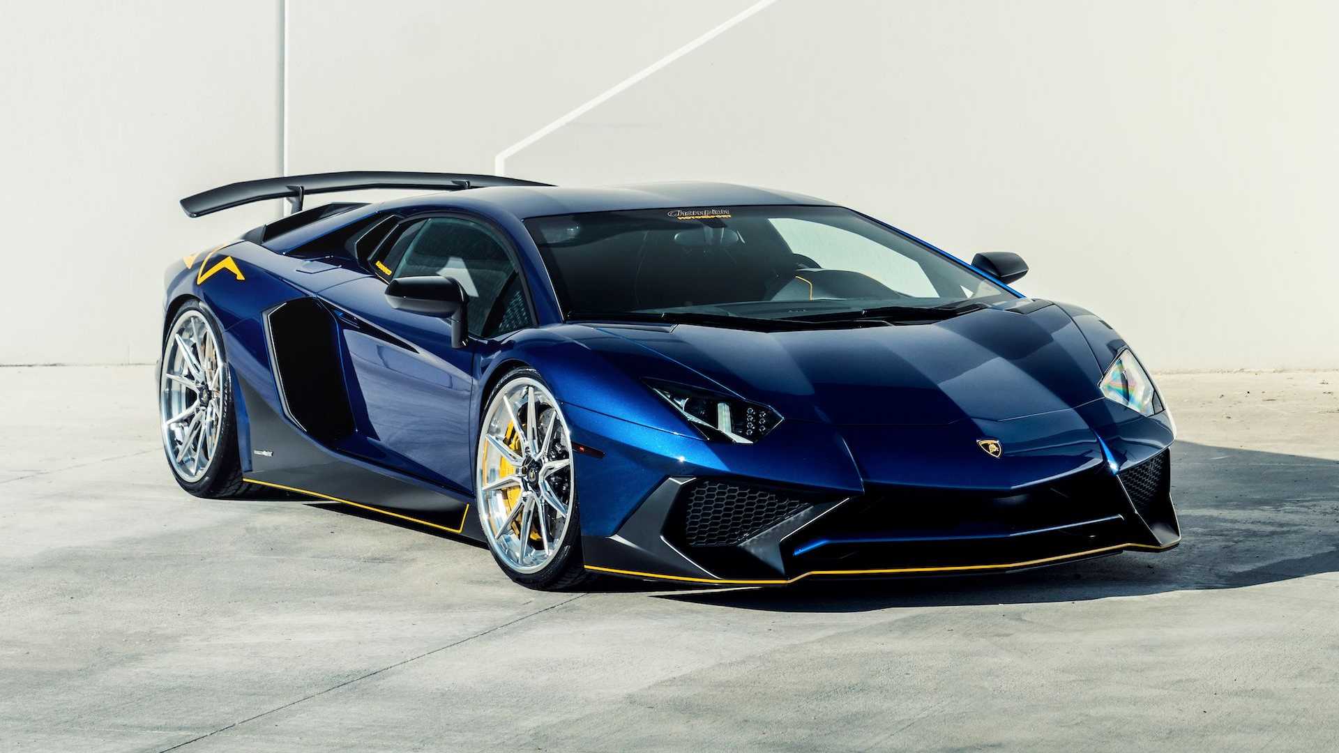 Does This Blue Lamborghini Aventador SV Look Better With 22-Inch  Aftermarket Wheels? | Carscoops
