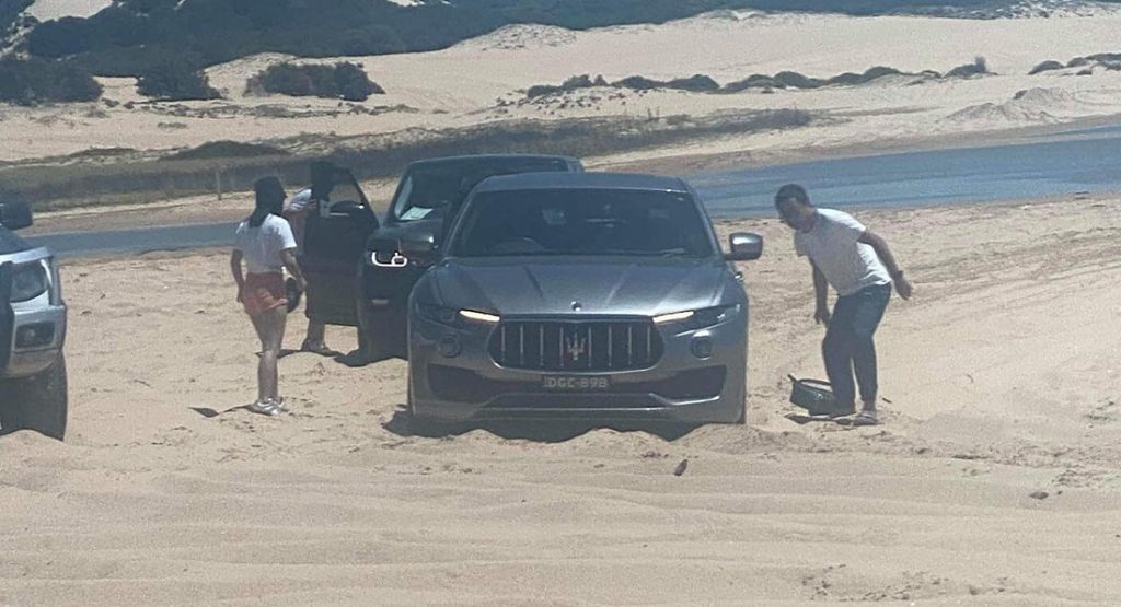  Maserati Levante Gets Beached While Off-Roading In Australia