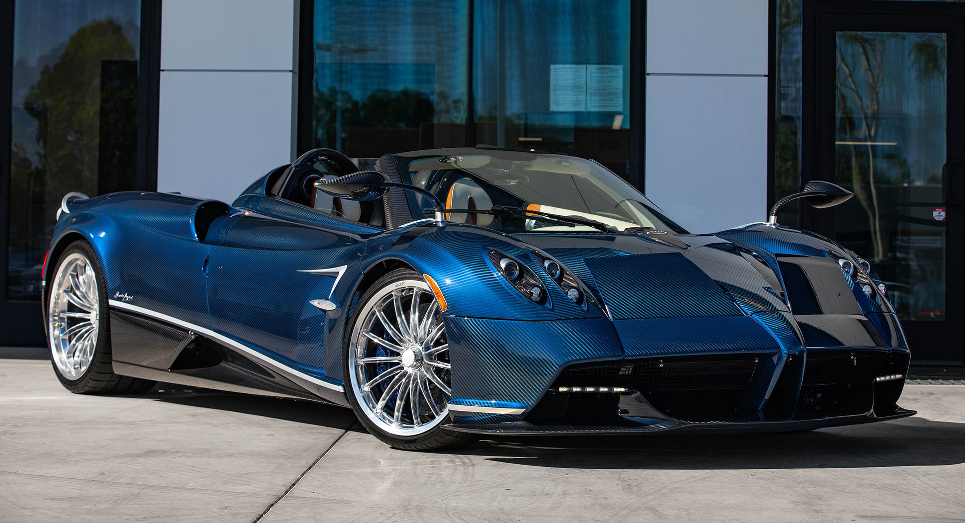 2018 Pagani Huayra Roadster Clad In Blue Carbon Is Just About