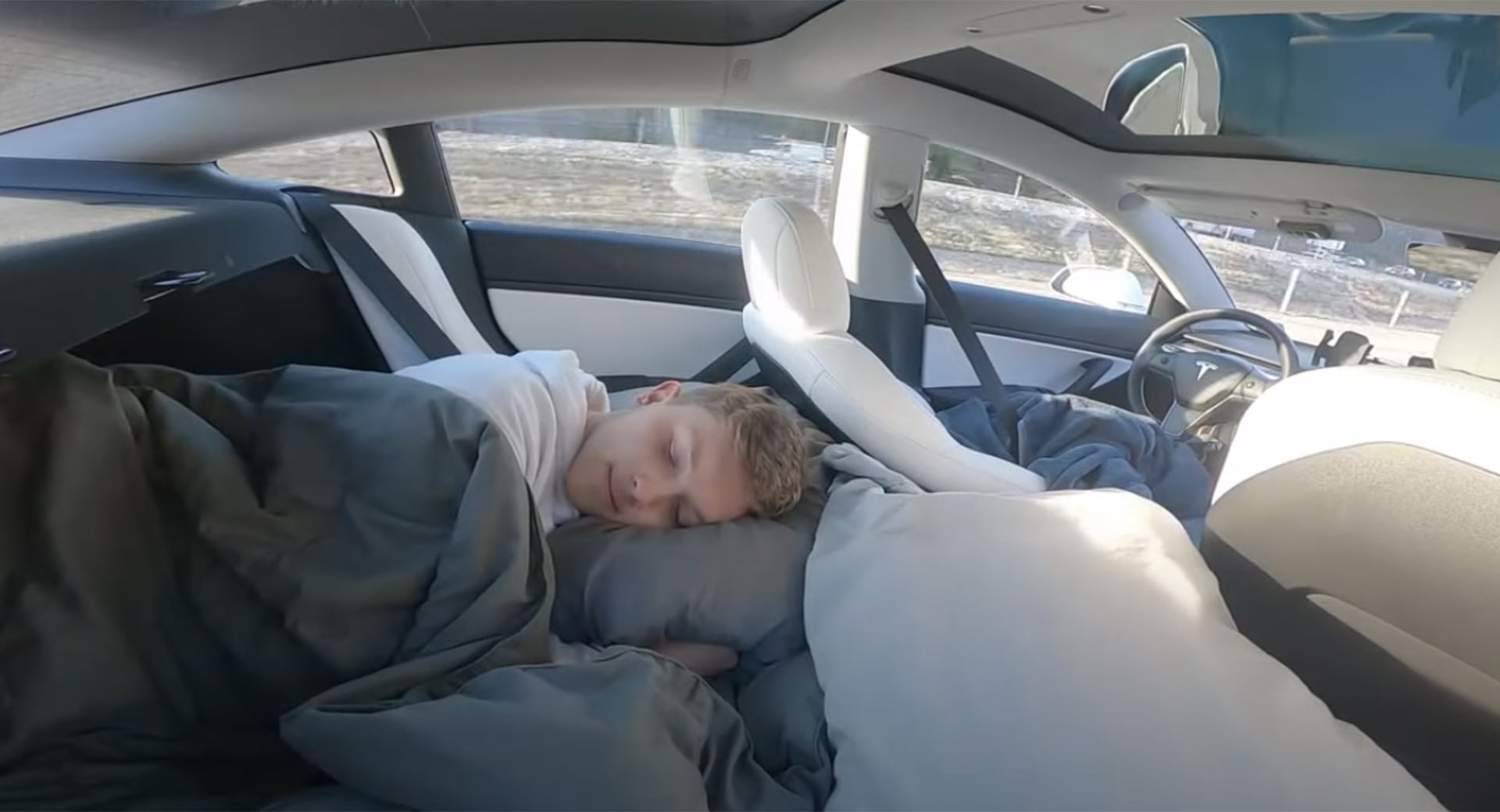 Car Napping Porno - Young Driver Pretends To Sleep In His Tesla Model 3 With Autopilot Engaged  | Carscoops