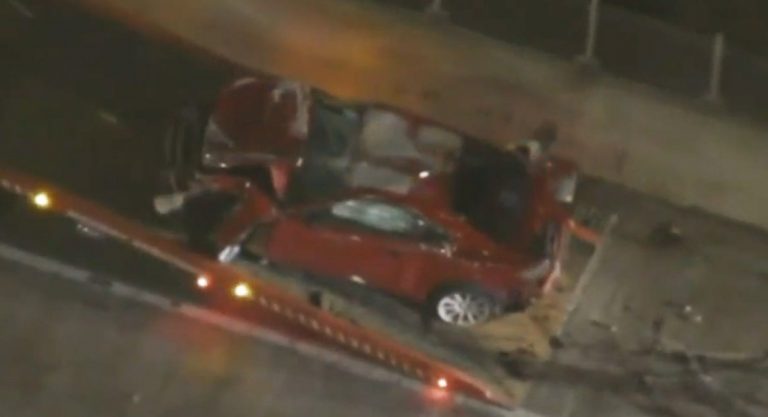 Toyota 86 In Boston Flies Off Bridge And Lands Onto Another Ramp ...