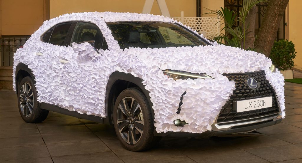  Don’t Get Any Ideas, But Lexus UX Art Car Winner Is Covered In Thousands Of Paper Petals