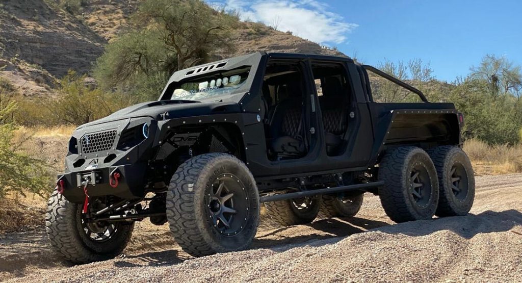  Six-Wheeled Jeep Gladiator Is As Wild As Road-Legal Vehicles Come