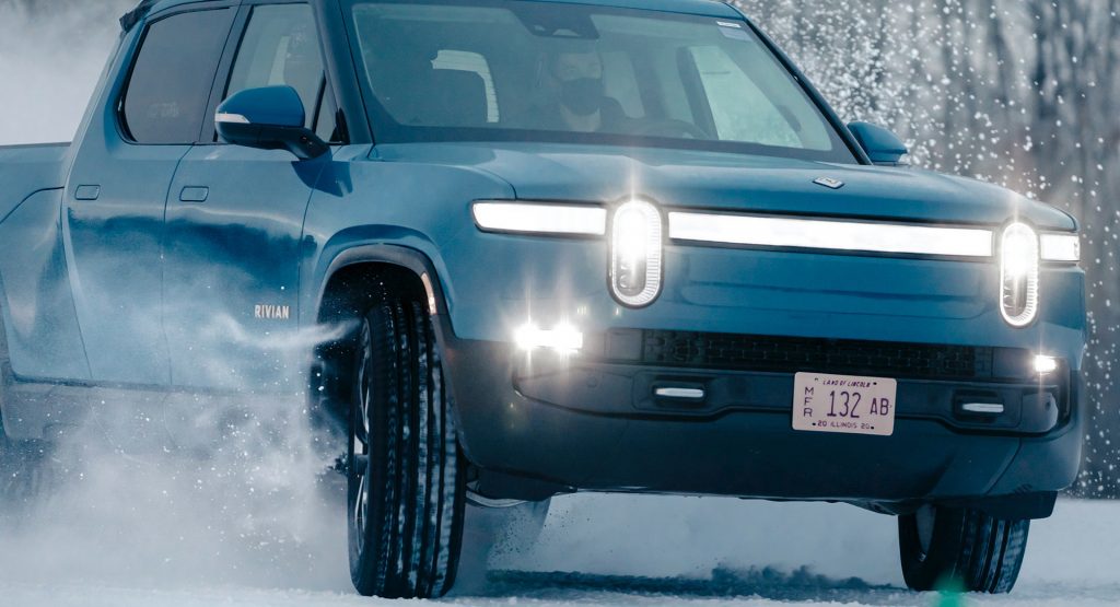  The Rivian R1T Is Just At Home On The Snow As It Is In The Dirt