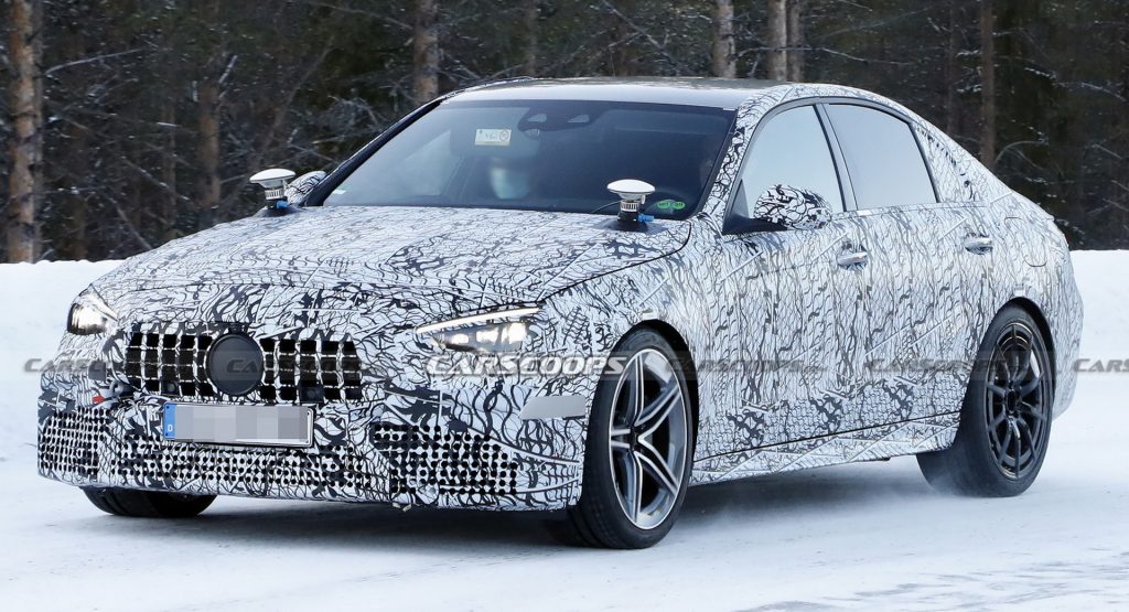  2022 Mercedes-AMG C63 Caught Testing Hybrid Powertrain In Cold-Weather Conditions