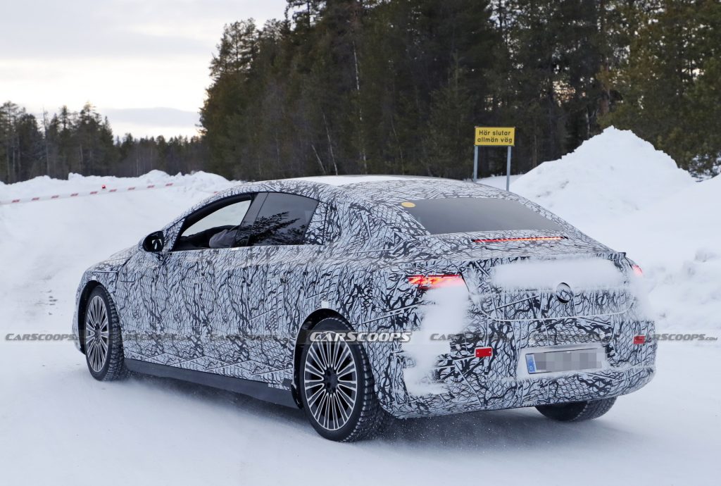 New Spy Shots Of Electric Mercedes EQE Reveal More Of Its Fluid Styling ...