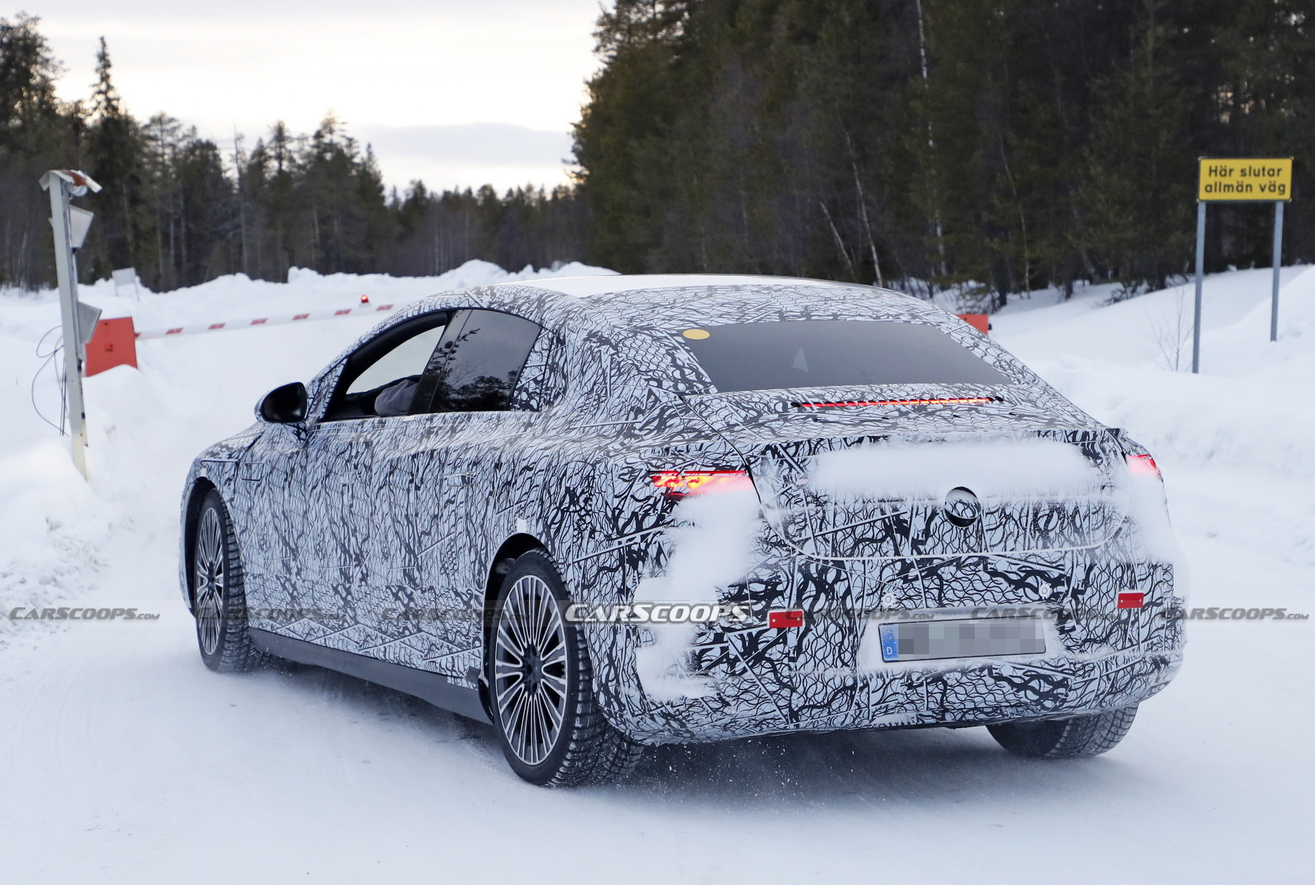 New Spy Shots Of Electric Mercedes EQE Reveal More Of Its Fluid Styling ...