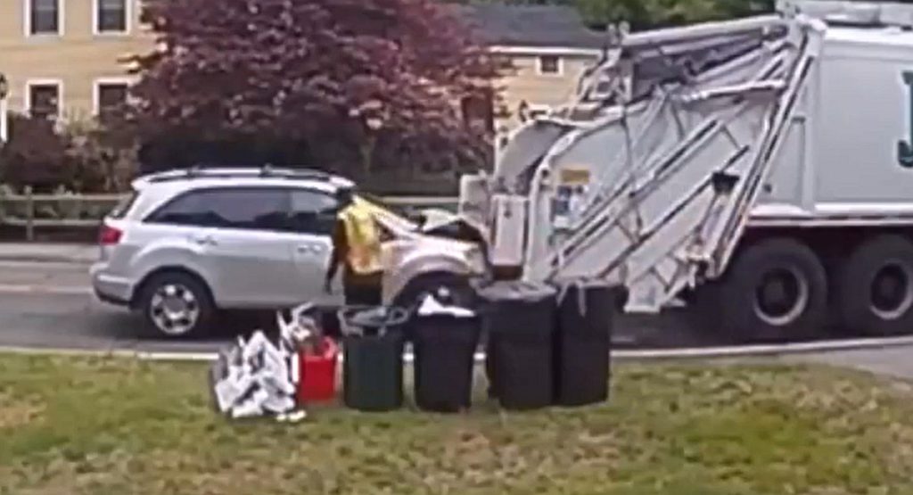  Massachusetts Driver Slams Into The Back Of A Garbage Truck