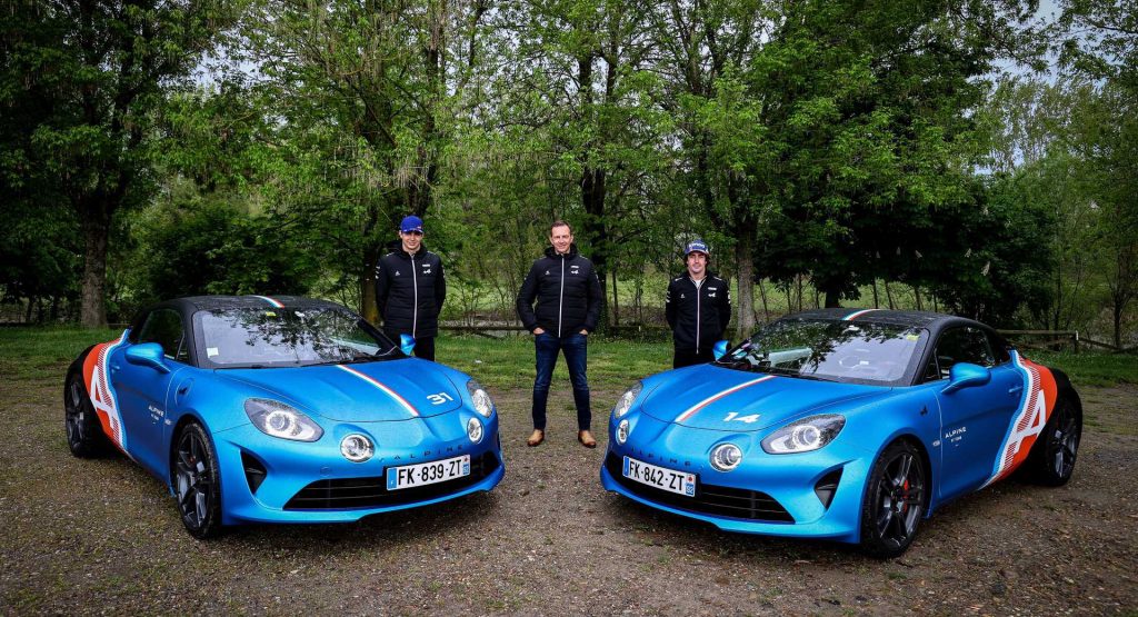  Alpine Unveils Special A110S For Alonso And Ocon With F1 Livery