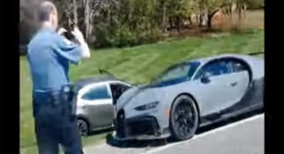 Rare Bugatti Chiron Pur Sport Involved In A Minor Crash In The U S Carscoops