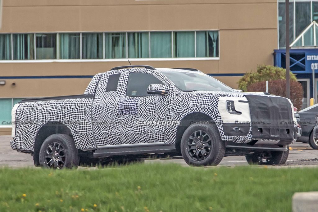 2023 Ford Ranger Spied Alongside The Current Model | Carscoops