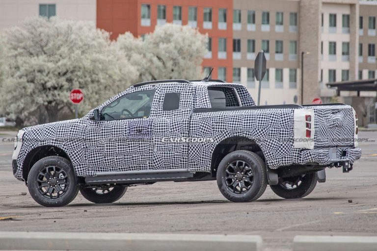 2023 Ford Ranger Spied Alongside The Current Model | Carscoops