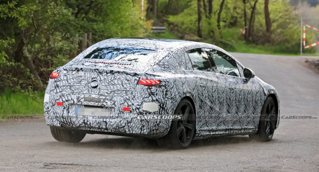  Electric Mercedes AMG EQE Shows Up At The Nurburgring For The First Time