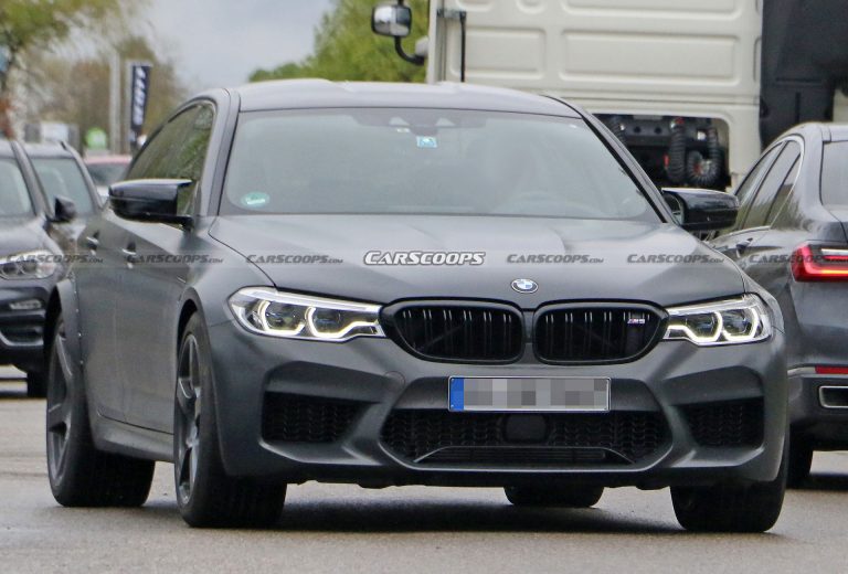 Mysterious BMW M5 Spied With A Wider Rear Track, Could It Be A CSL ...