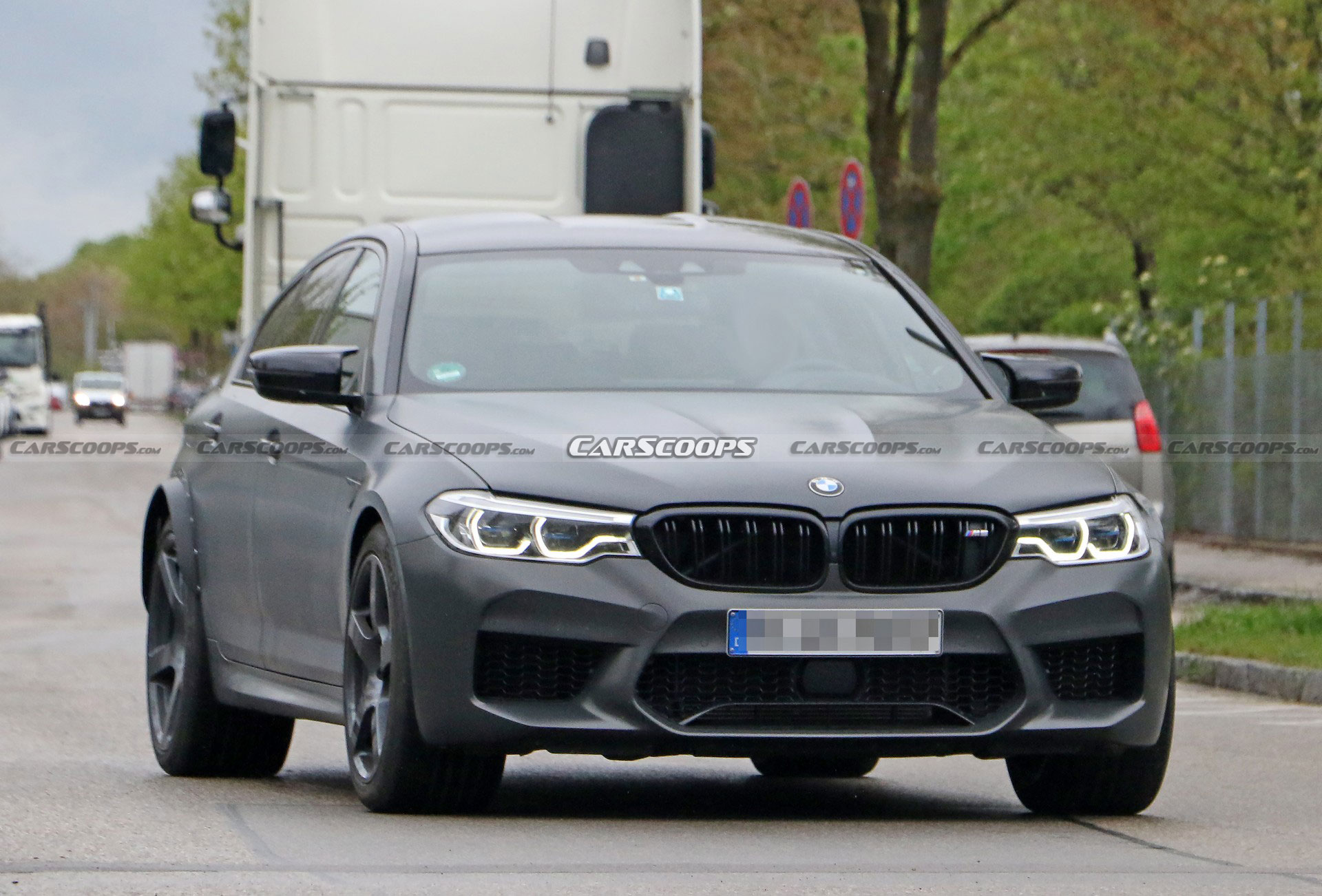 Mysterious BMW M5 Spied With A Wider Rear Track, Could It Be A CSL ...