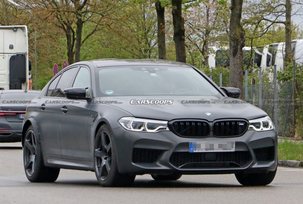 Mysterious BMW M5 Spied With A Wider Rear Track, Could It Be A CSL ...