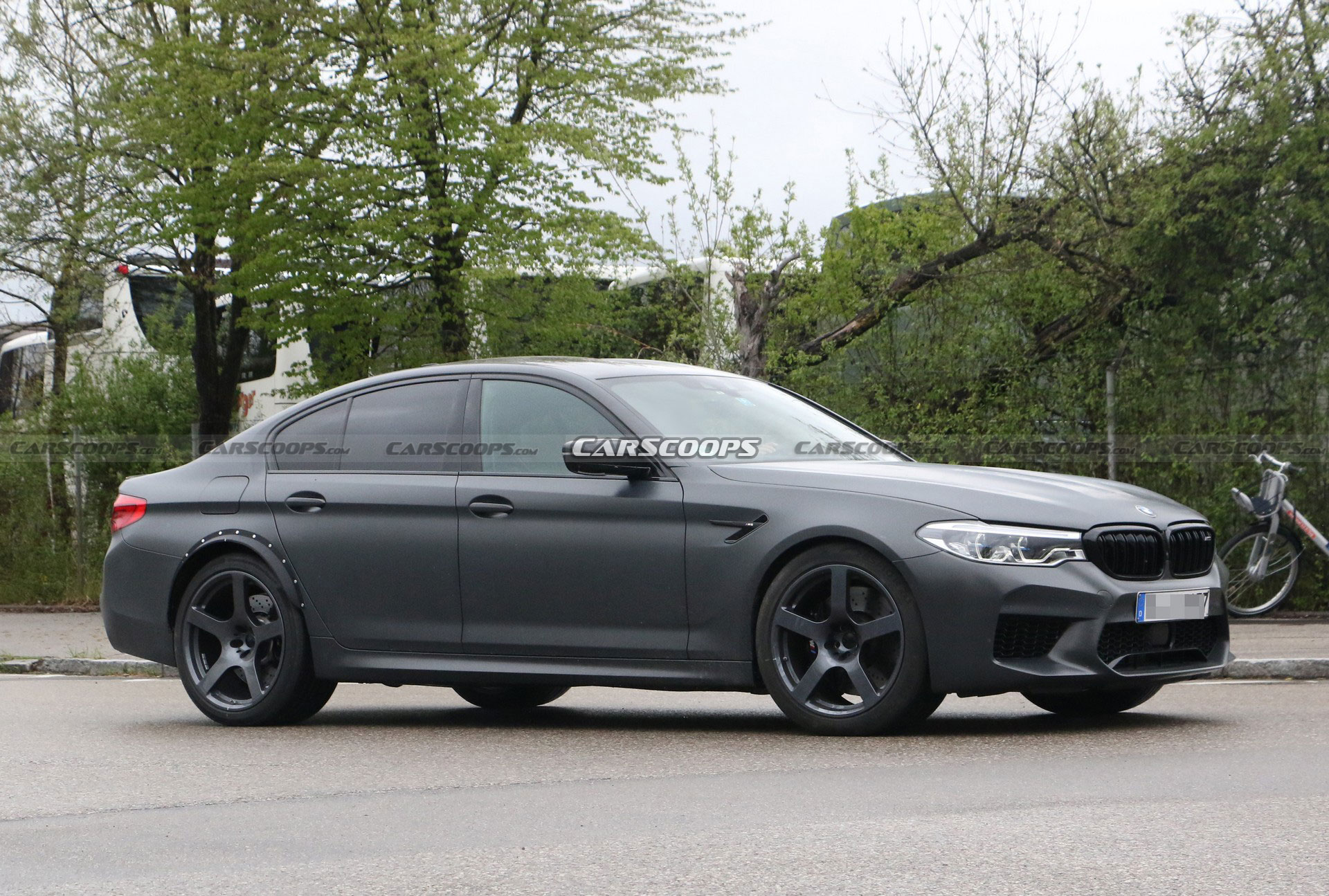 Mysterious BMW M5 Spied With A Wider Rear Track, Could It Be A CSL ...