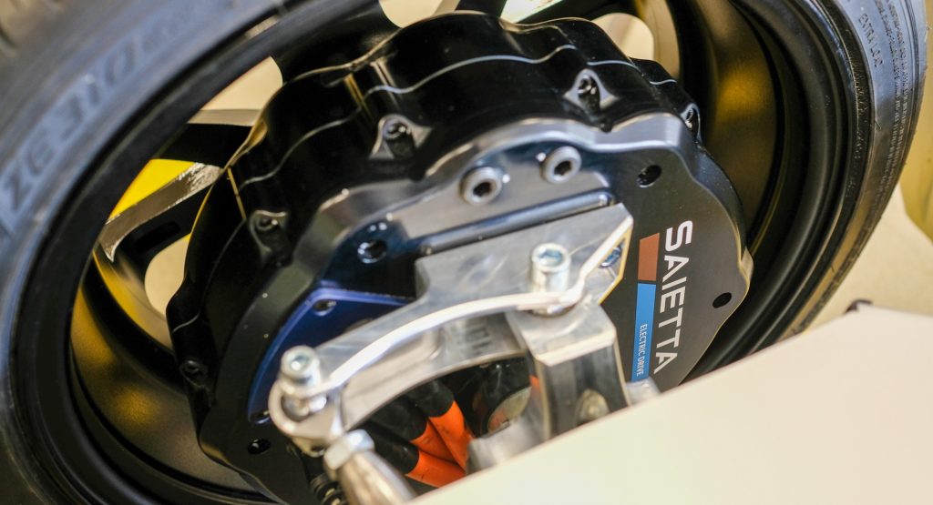  Saietta Group Shows Off Its In-Wheel Electric Motor Technology