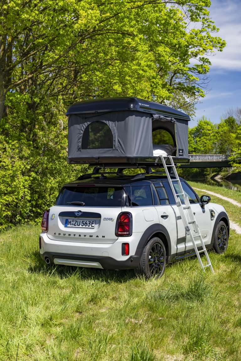 MINI Thinks You’ll Go Camping In The Cooper SE, Launches Rooftop Tent ...