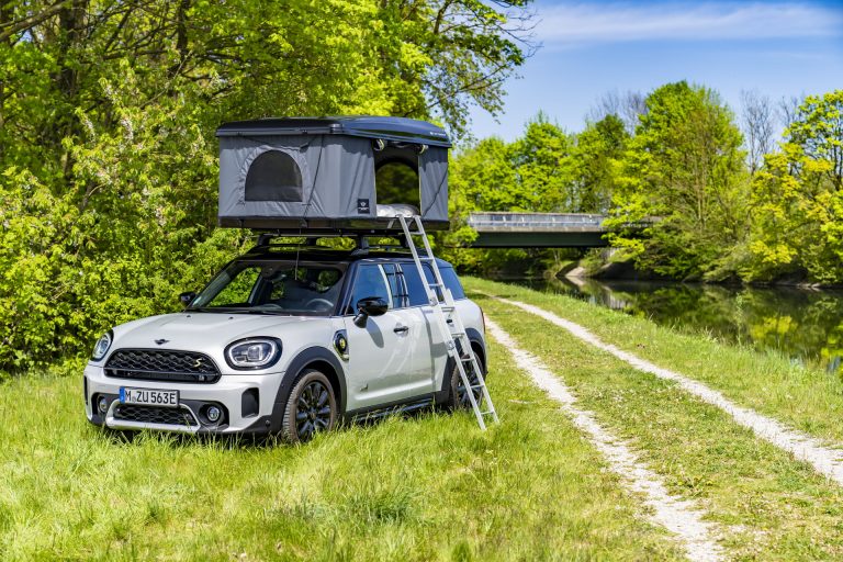 MINI Thinks You’ll Go Camping In The Cooper SE, Launches Rooftop Tent ...