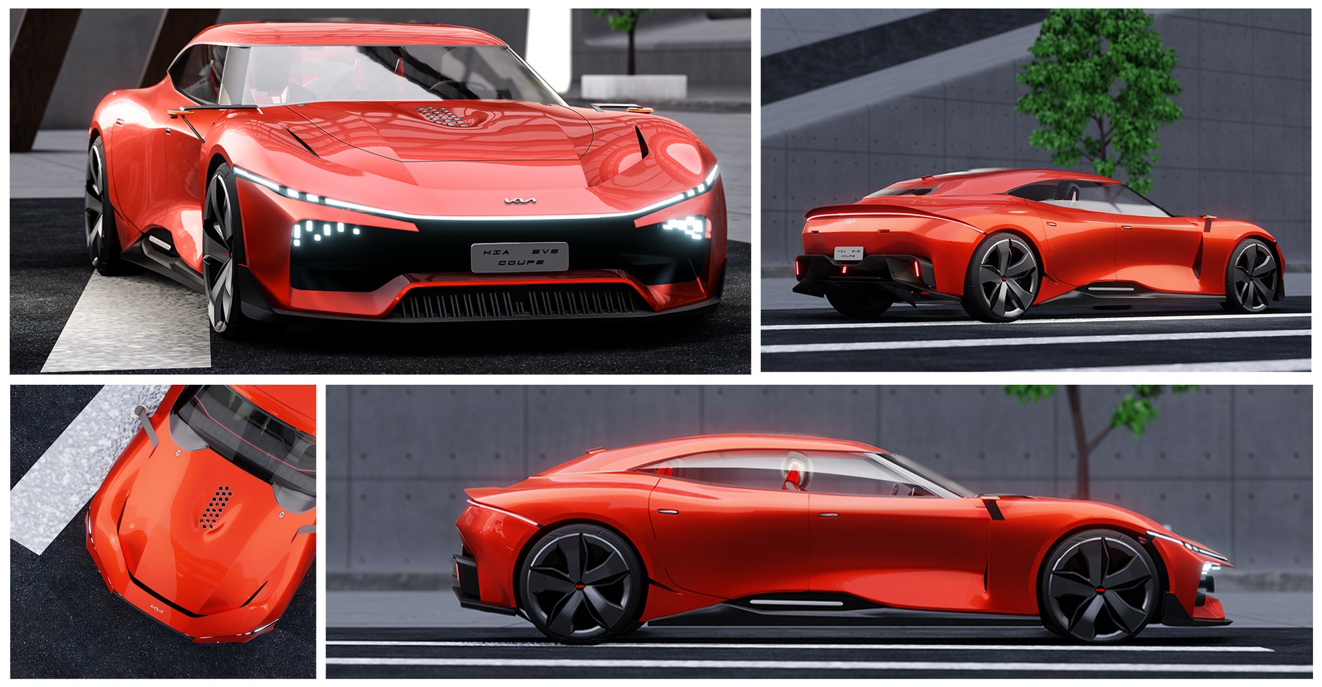 Kia EV6 FourDoor Coupe Render Makes For An Electrifying Stinger