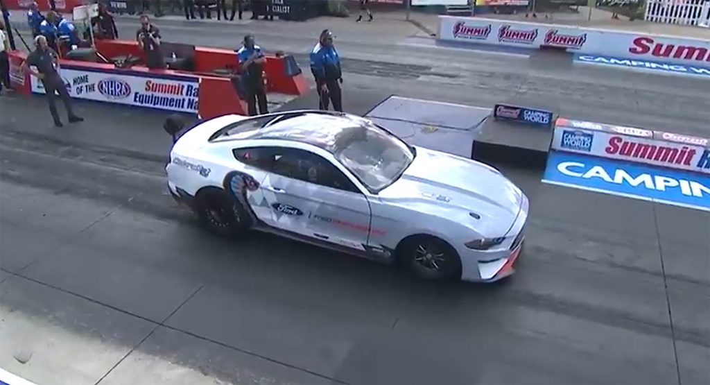  Ford’s Electric Mustang Cobra Jet 1400 Is A Beast, Clocks Record 8.128 Sec 1/4 Mile Run