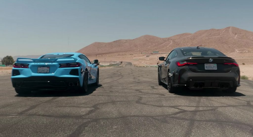  2021 BMW M4 Competition Takes On 2020 Chevrolet Corvette In A Straight Line