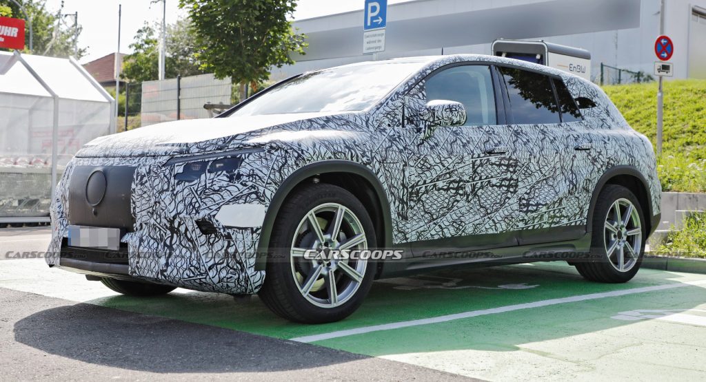  2022 Mercedes EQS Electric SUV Sheds More Camo But Surprises No One