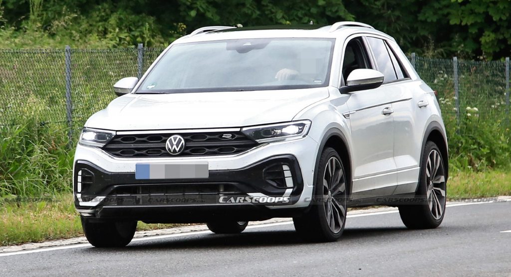 Facelifted 2022 Vw T Roc Spied Undisguised In R Line Spec Carscoops