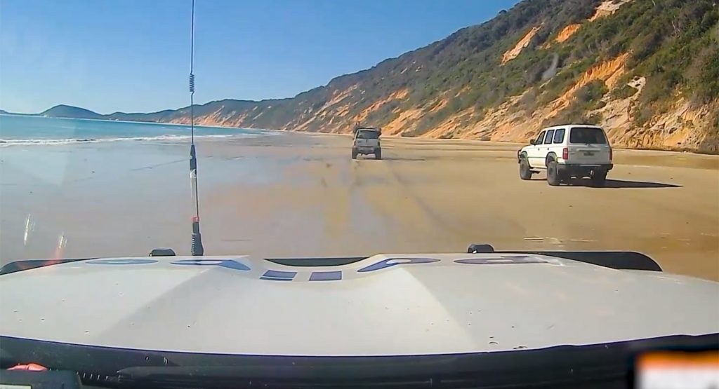  Aussie Police Fines Motorists Hooning Along Picturesque Beach