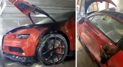 This Bugatti Chiron Set On Fire In Miami Will Be A Very Expensive Fix ...