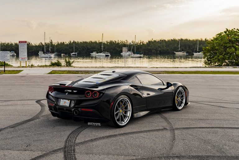 Pitch Black Ferrari F8 Tributo Looks Good With Dark Multi-Spoke ...