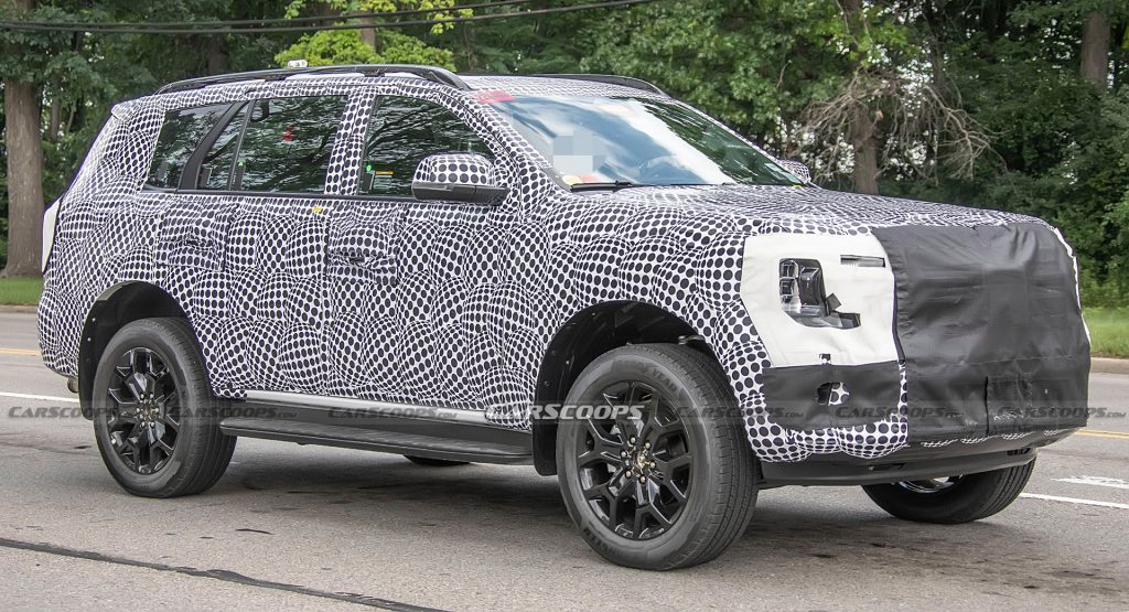  2023 Ford Everest Spotted With Ranger Underpinnings And New Styling