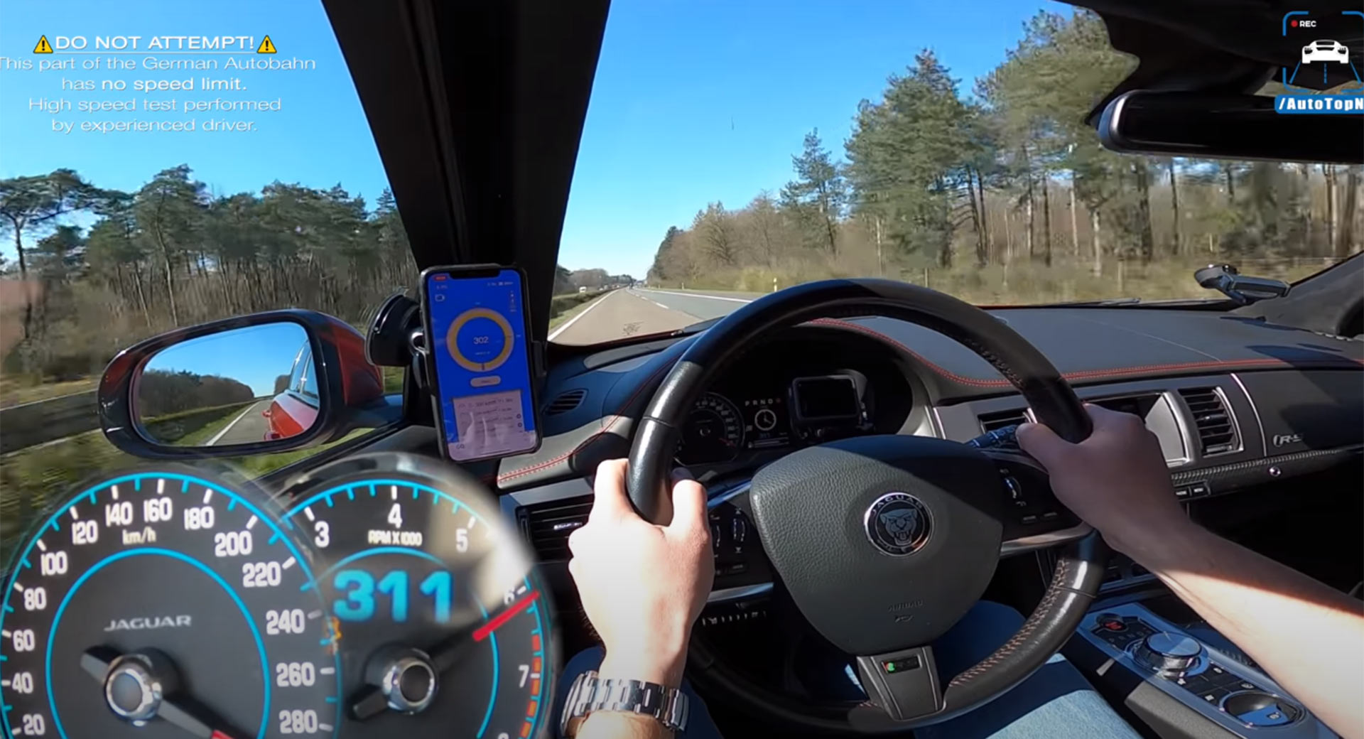 Jaguar XFR-S Goes For A Top Speed Run On The Autobahn | Carscoops