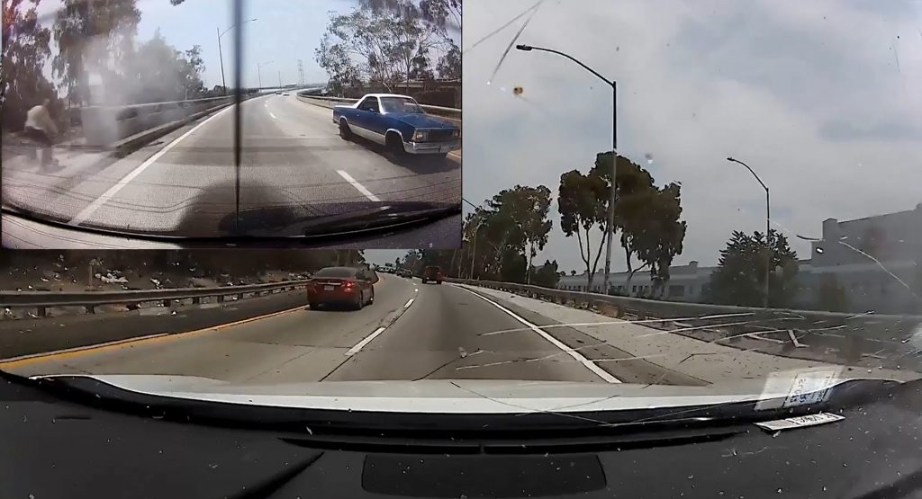  Man Throws 10-Pound Metal Rod Through Car’s Windshield On Freeway, Miraculously No One Was Injured