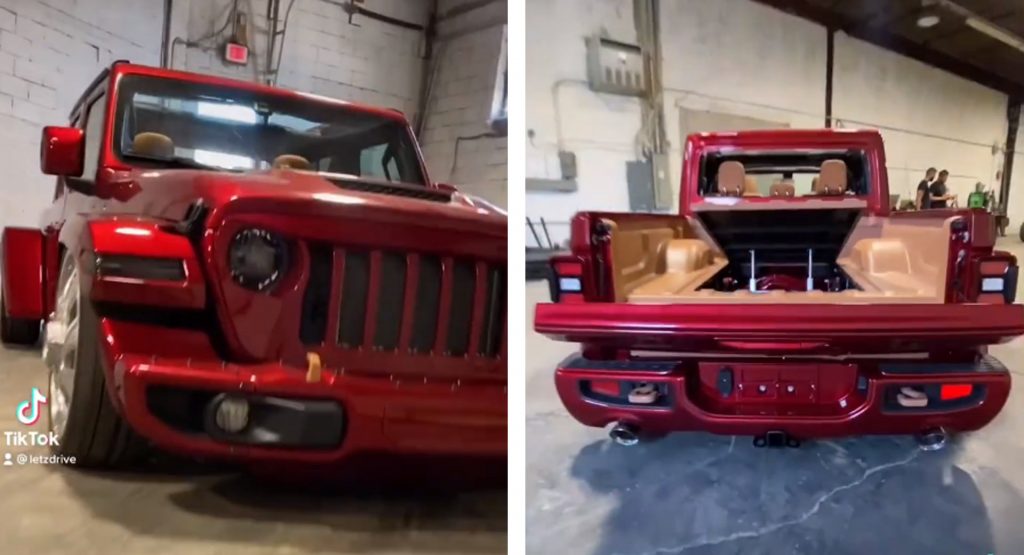  Slammed Jeep Gladiator With Dually Rear Axle Is Heading To SEMA