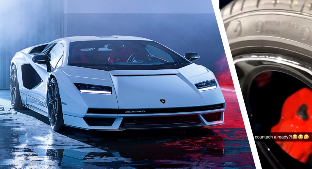  Someone Seems To Have Curbed A 2022 Lamborghini Countach LPI 800-4’s Wheel