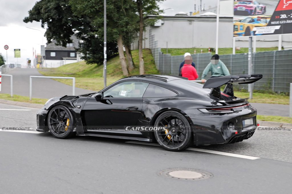 2023 Porsche 911 GT3 RS Spied With Larger Hood Scoops And Production