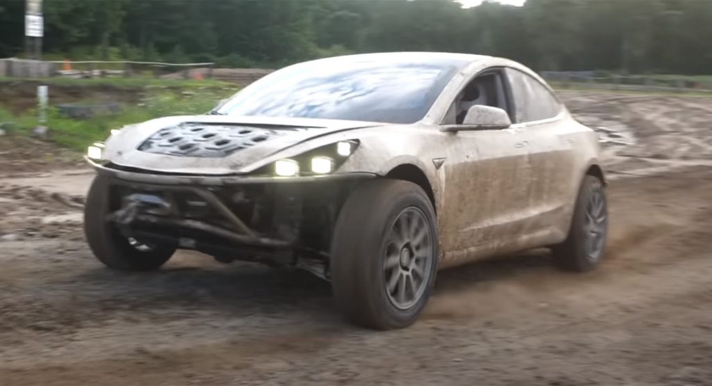  Wrecked Tesla Model 3 Gets A New Lease Of Life As An Off-Roader