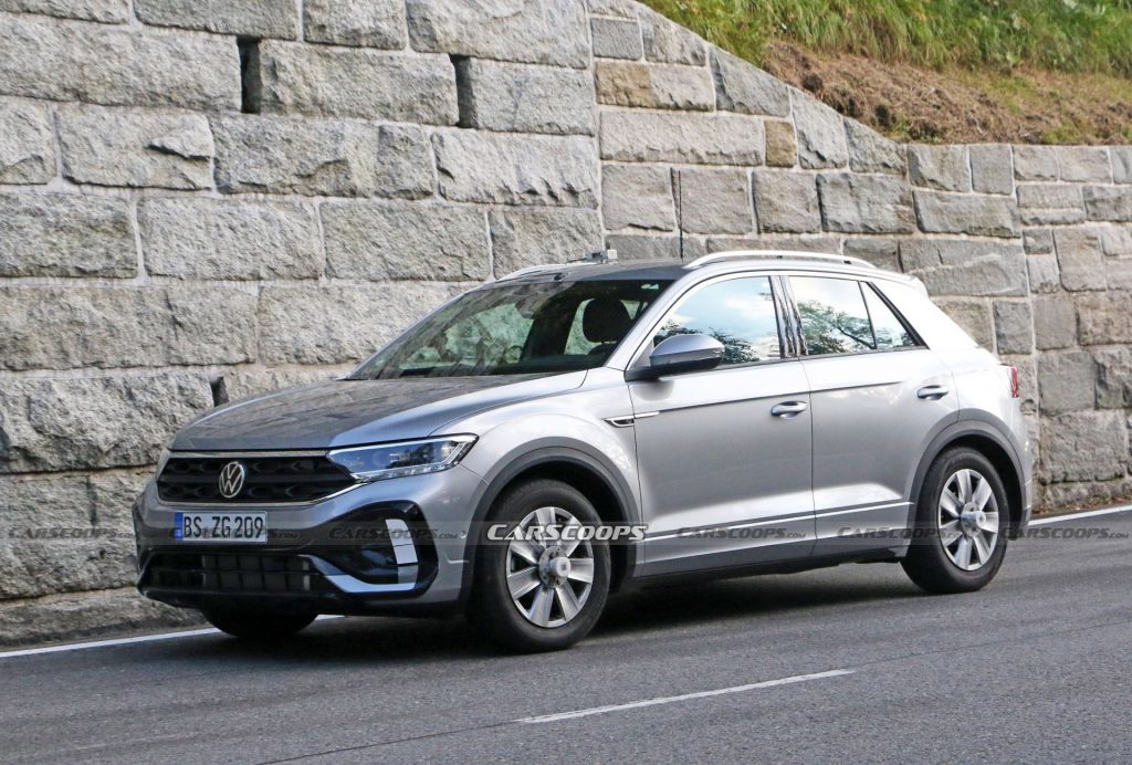 Sorry-Looking 2022 VW T-Roc Spied Wearing Hubcaps For Brake Testing ...