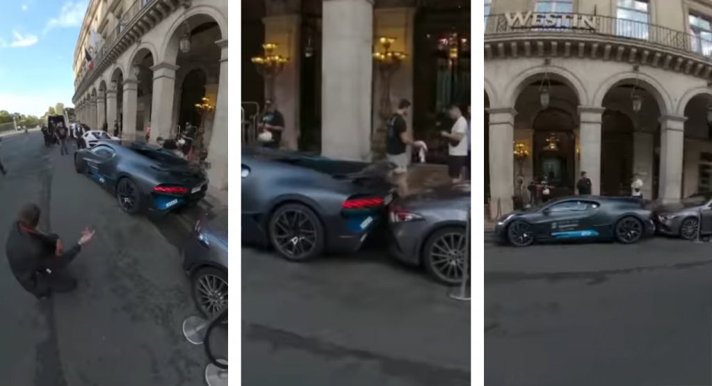  Parking Lessons Needed: $6 Million Bugatti Divo Backs Into A Mercedes CLS