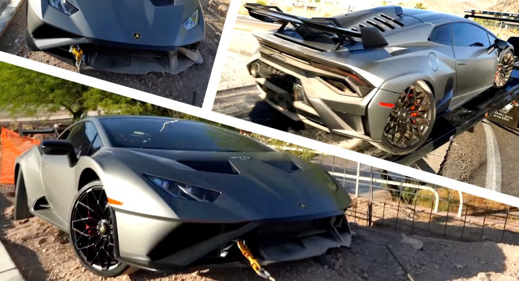  Someone Already Crashed A Lamborghini Huracan STO – And It Was A Rental