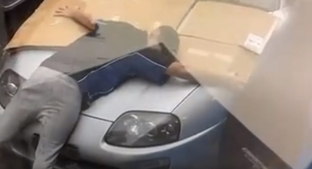  That’s Love: Man Uses His Body To Protect Mk4 Toyota Supra From A Hail Storm