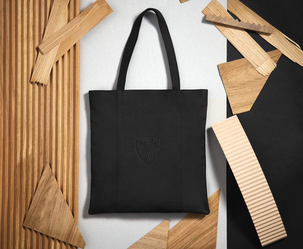 UPCYCLED LEATHER AUTOMOBILI LAMBORGHINI TOTE BAG