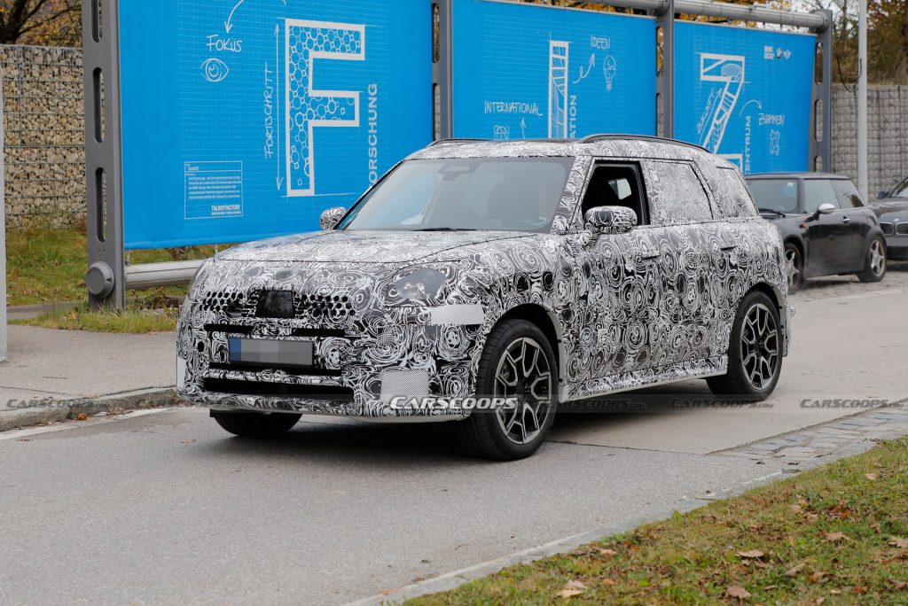 2024 Mini Countryman S Spied With Quad Exhaust Pipes And Beefier Brakes 