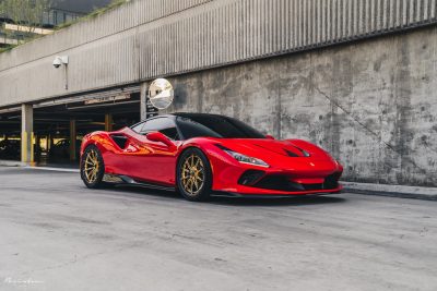 Ferrari F8 Tributo Glistens With Gold Wheels | Carscoops