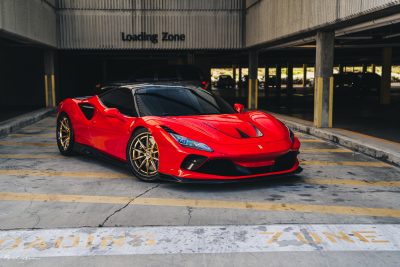 Ferrari F8 Tributo Glistens With Gold Wheels 