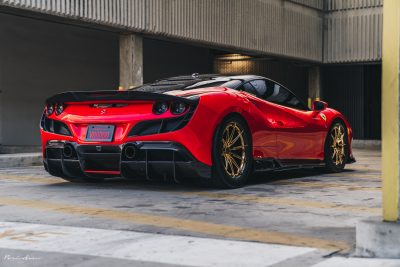 Ferrari F8 Tributo Glistens With Gold Wheels | Carscoops