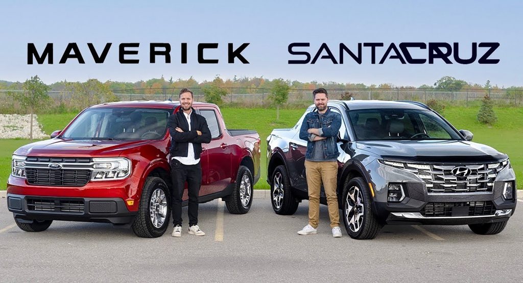  2022 Ford Maverick Vs. Hyundai Santa Cruz Is The Compact Pickup Comparison We’ve Been Waiting For