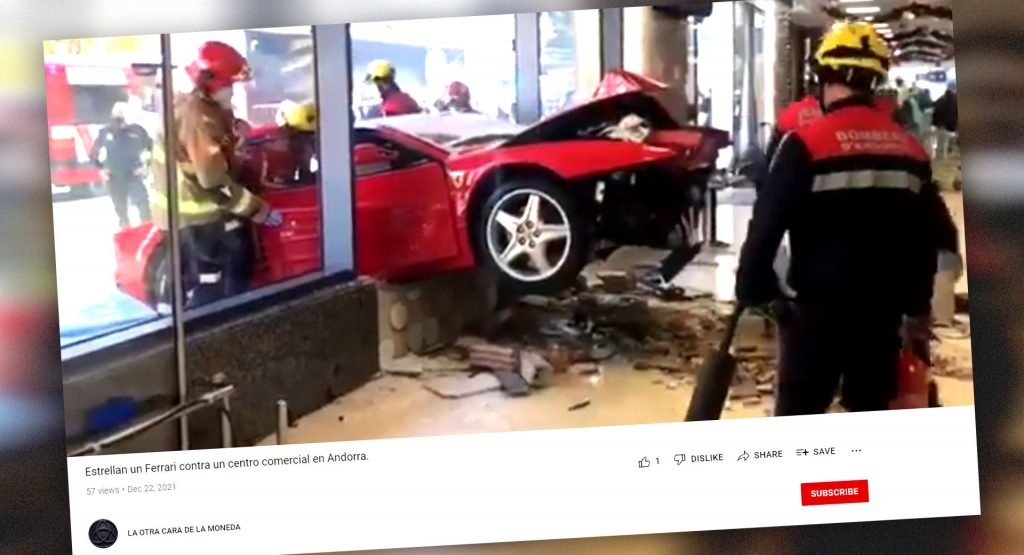  82-Year Old Crashes Ferrari 512 TR Into Andorra Shopping Center Just Before Christmas